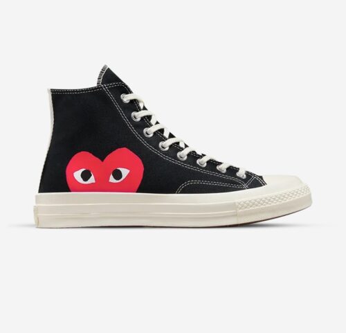 Converse heart black High ankle