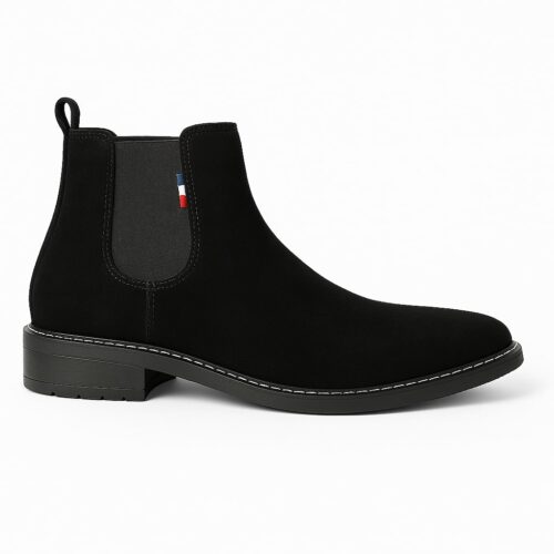 CHELSEA BOOT SLEEK BLACK SUEDE MATERIAL