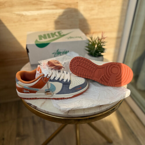 Nike sb dunk STUSSY grey orange 2025