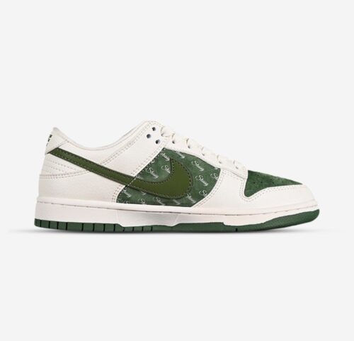 SB DUNK STUSSY white dark green 2025